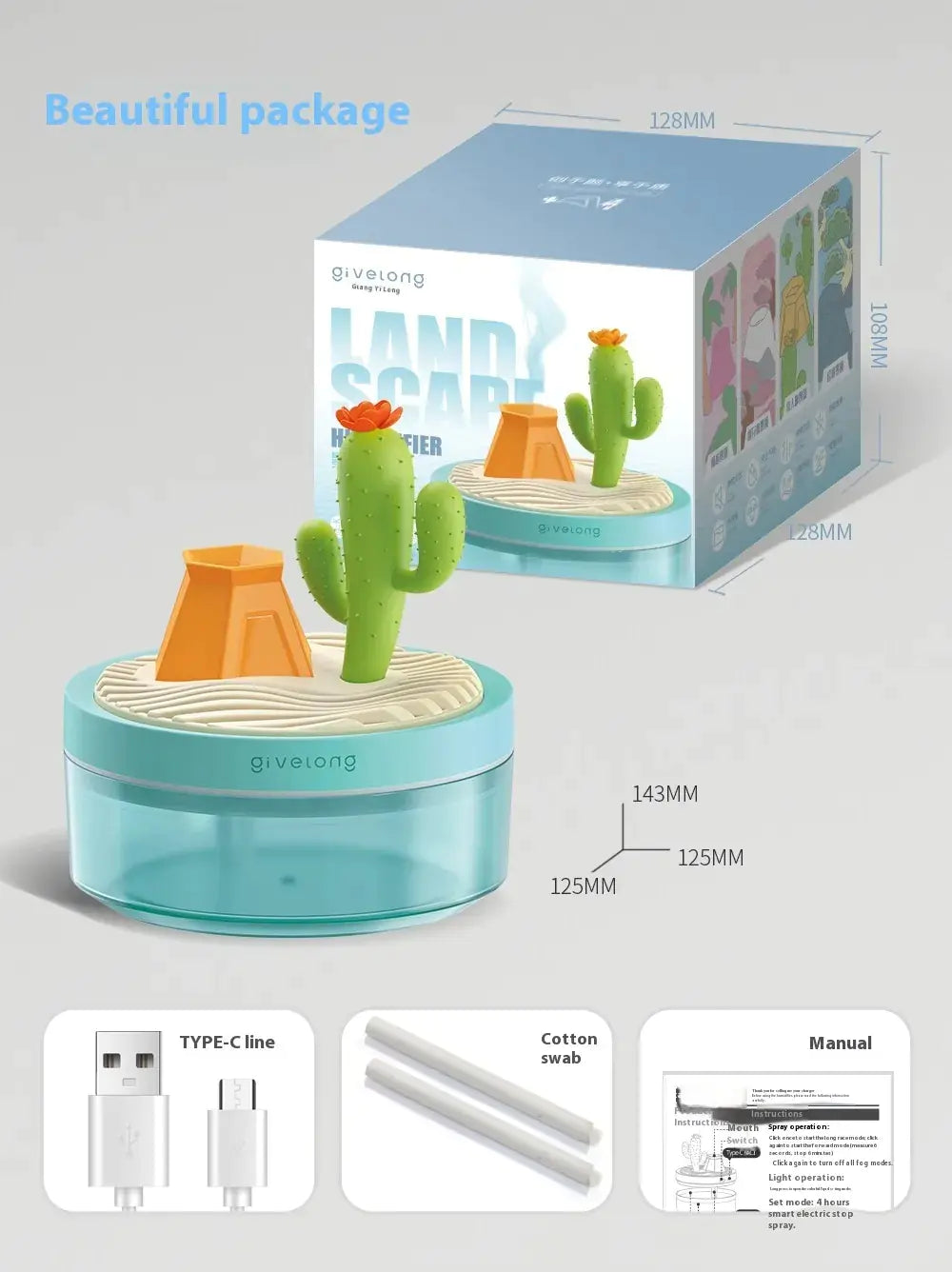 Humidificador de aire de escritorio USB
