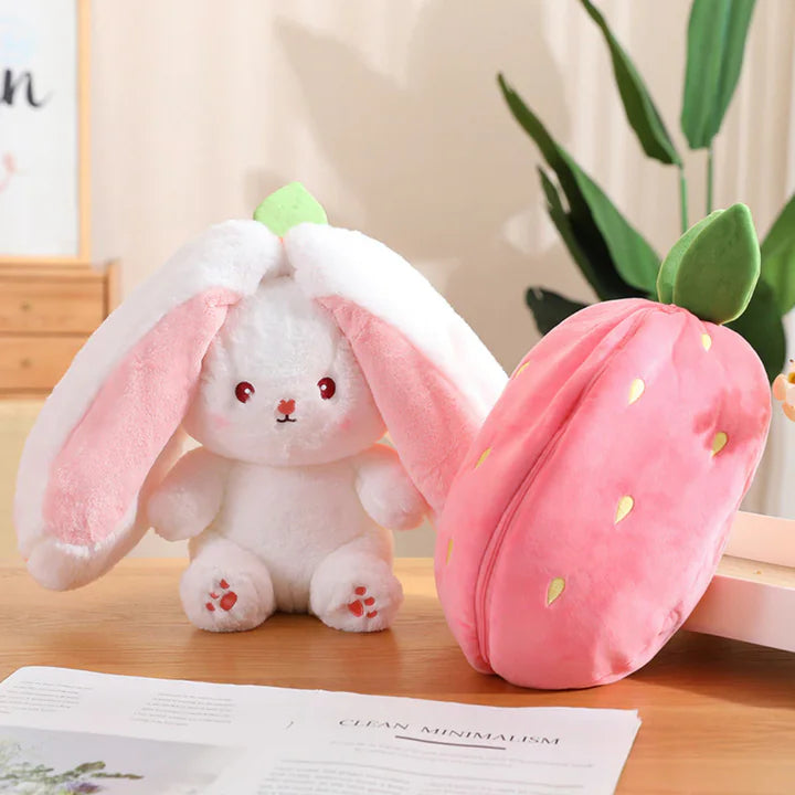 Peluche de conejo de zanahoria y fresa