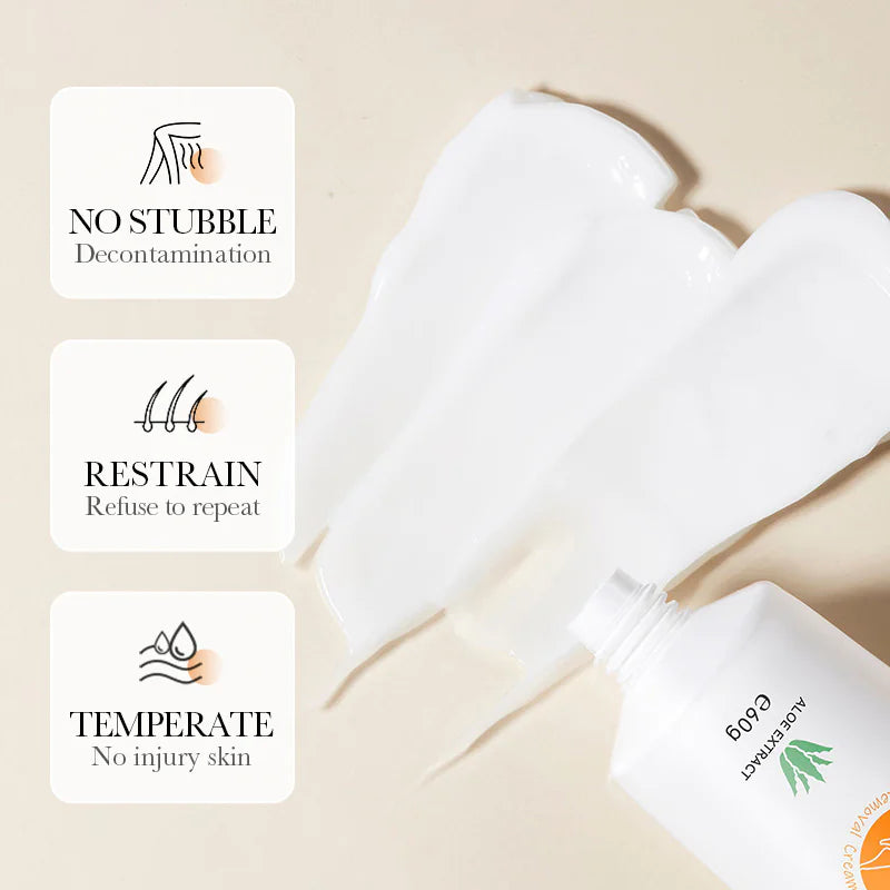 Crema depilatoria rápida con aloe vera