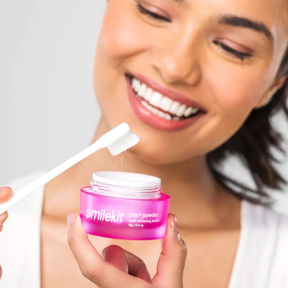 Polvo blanqueador dental