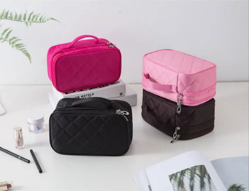 Bolsa de cosméticos de doble capa