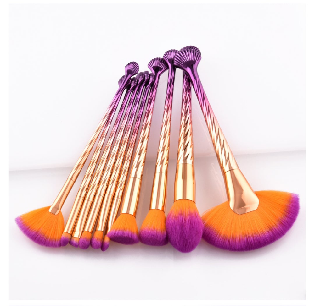 Brochas de maquillaje sirena
