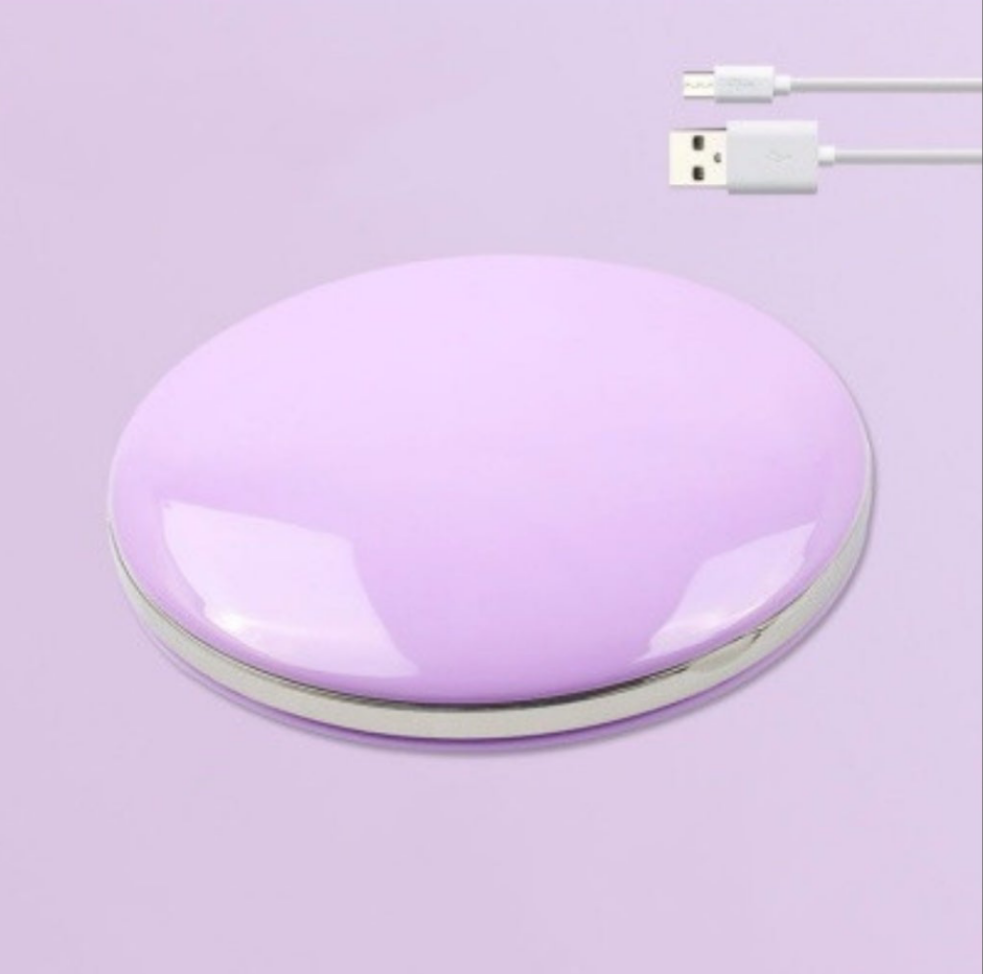 Espejo de maquillaje LED recargable
