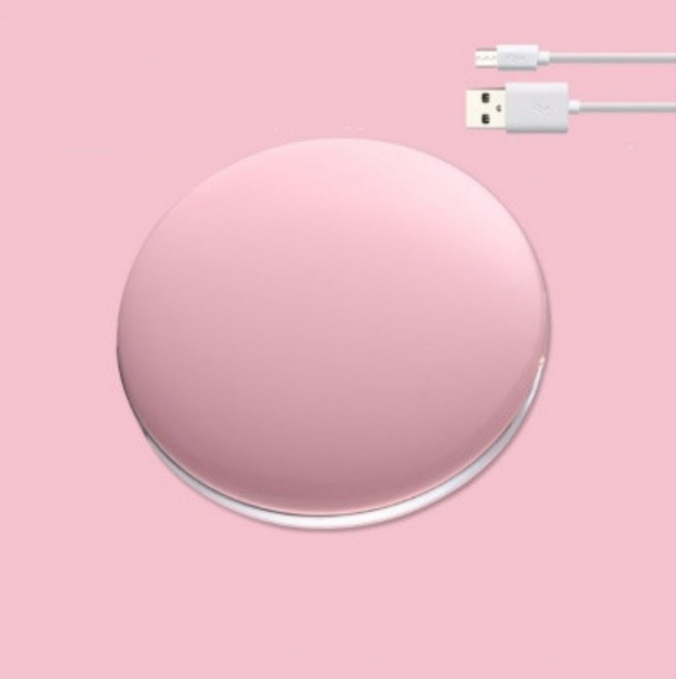 Espejo de maquillaje LED recargable