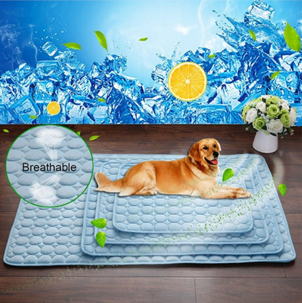 Colcha refrescante de seda helada para perros y gatos