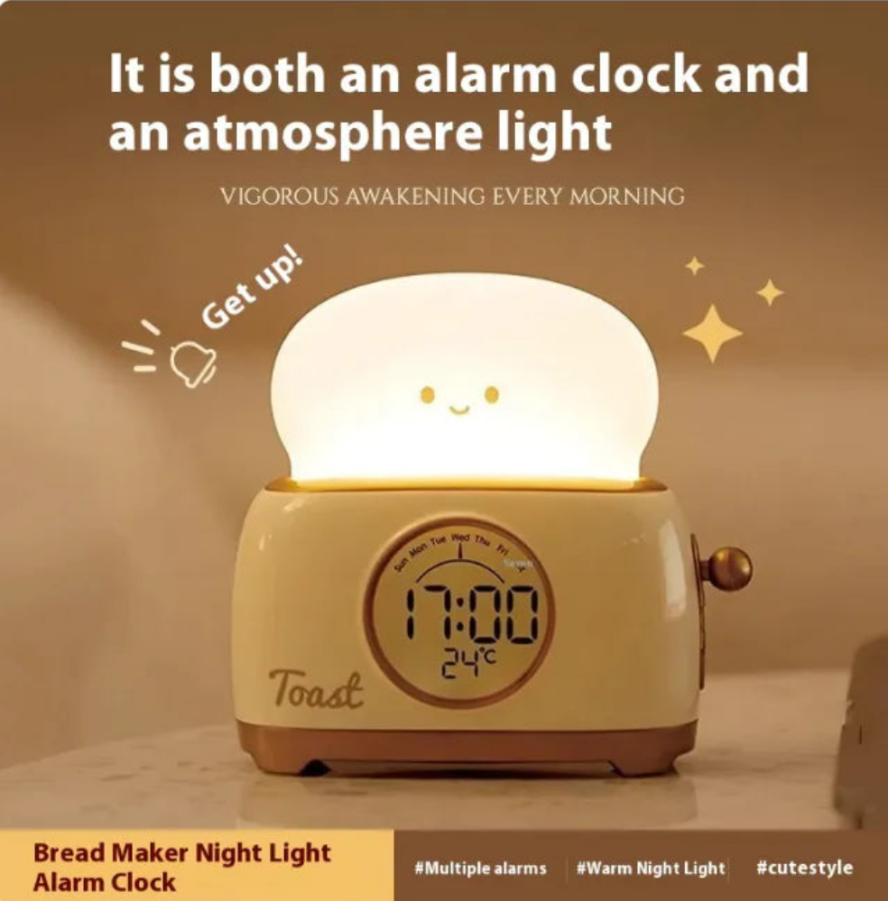 Reloj despertador y lámpara de noche - Erlif