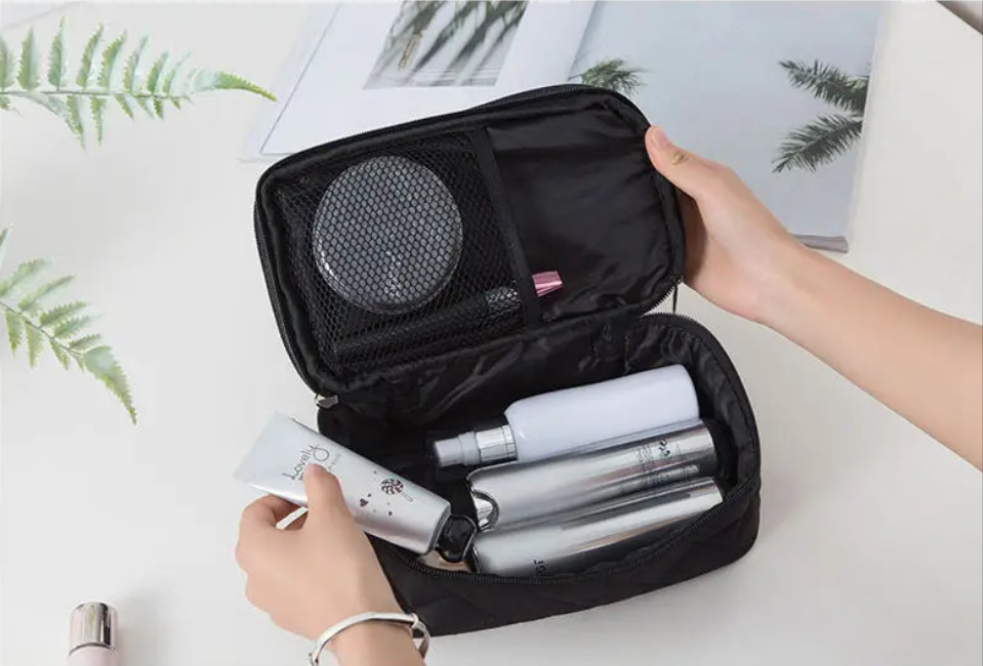 Bolsa de cosméticos de doble capa