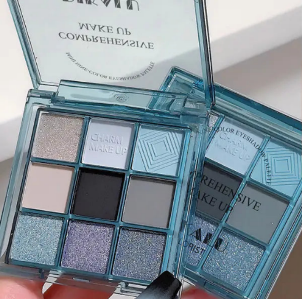 Mini paleta de sombras de ojos brillantes