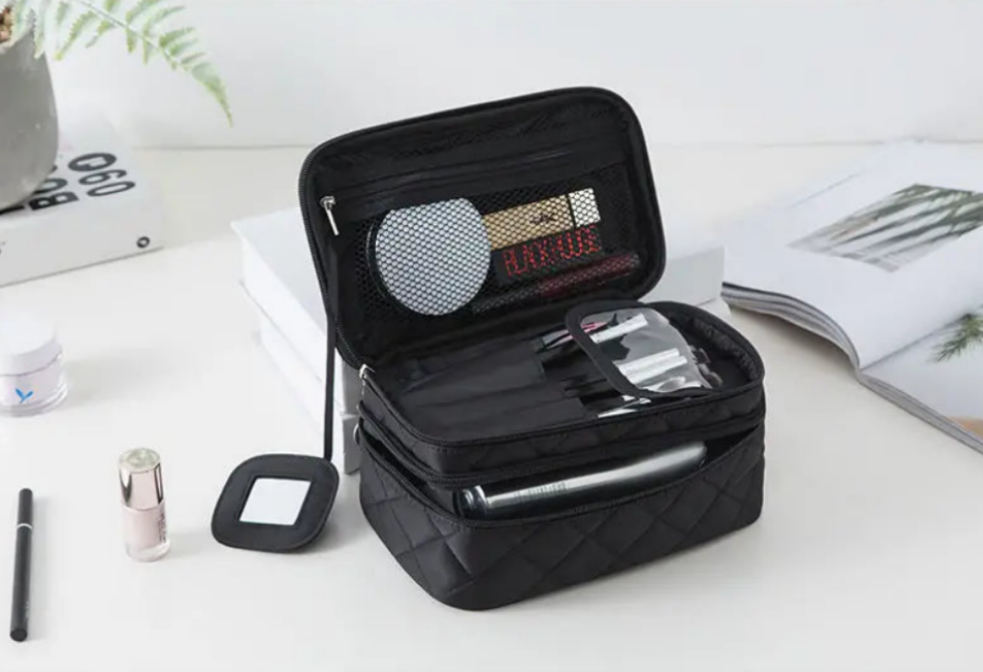 Bolsa de cosméticos de doble capa