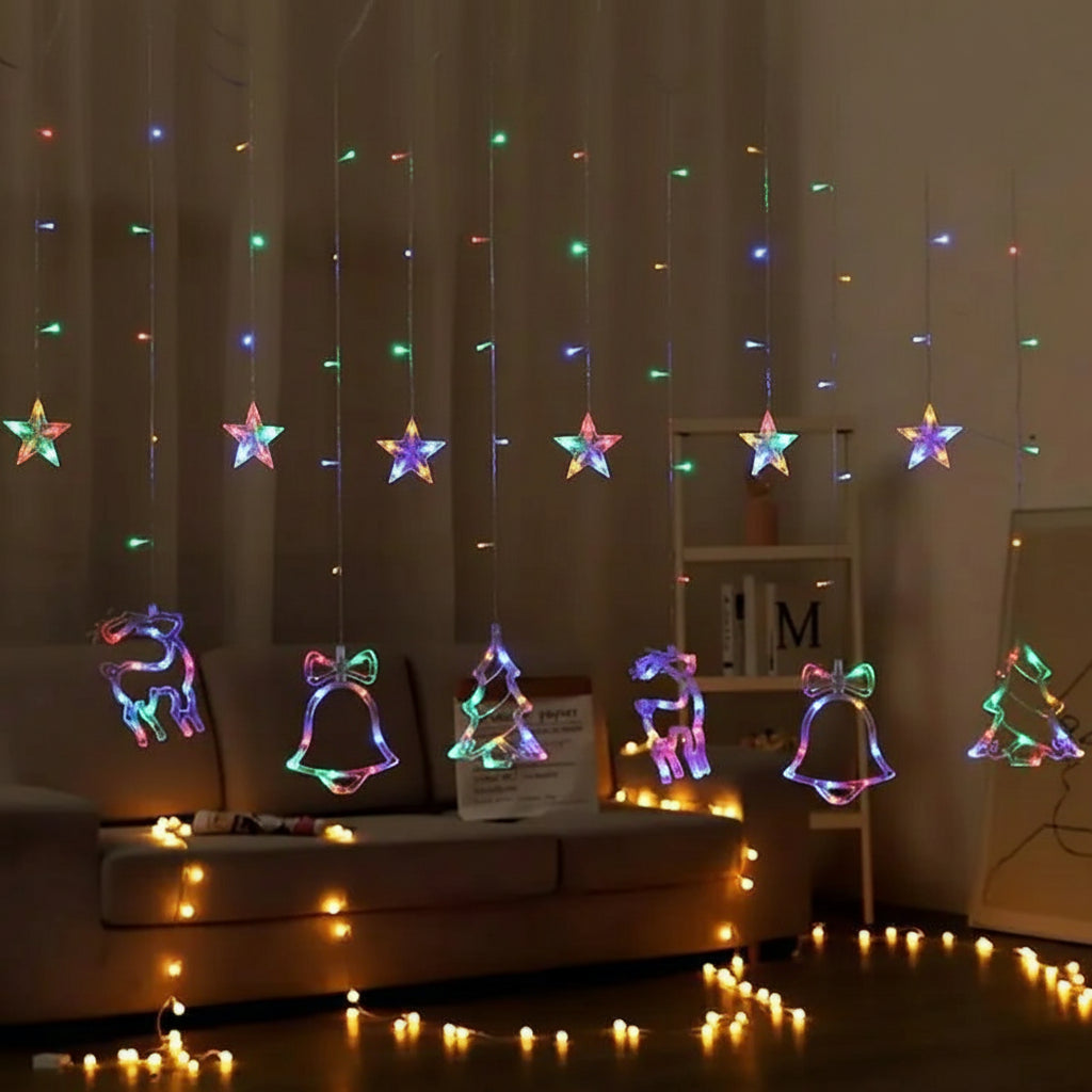 Luces con figuras navideñas - Erlif