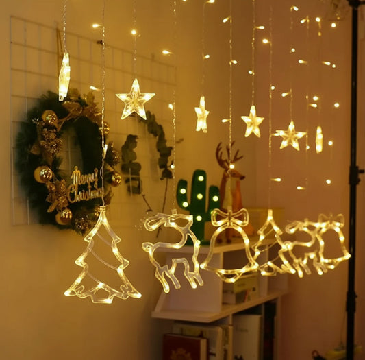 Luces con figuras navideñas - Erlif