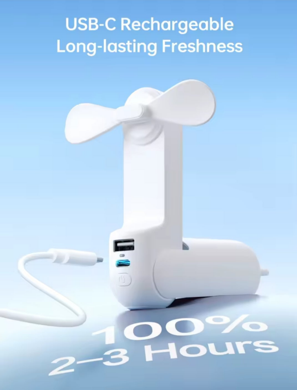 Mini ventilador de mano plegable USB - Erlif