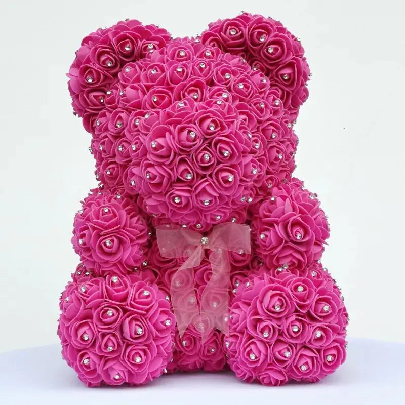 Oso de rosas con brillos