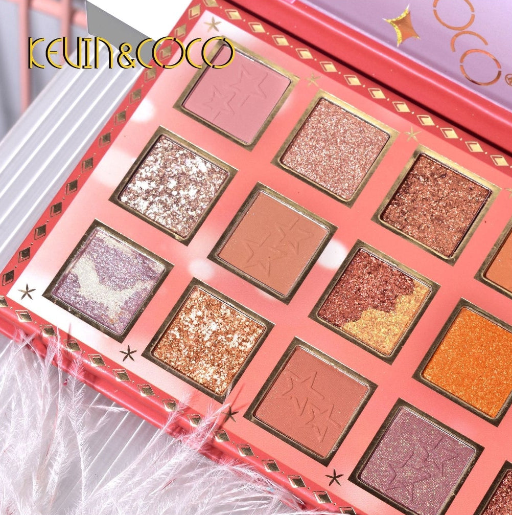 Paleta de sombras de ojos de 18 colores - Erlif