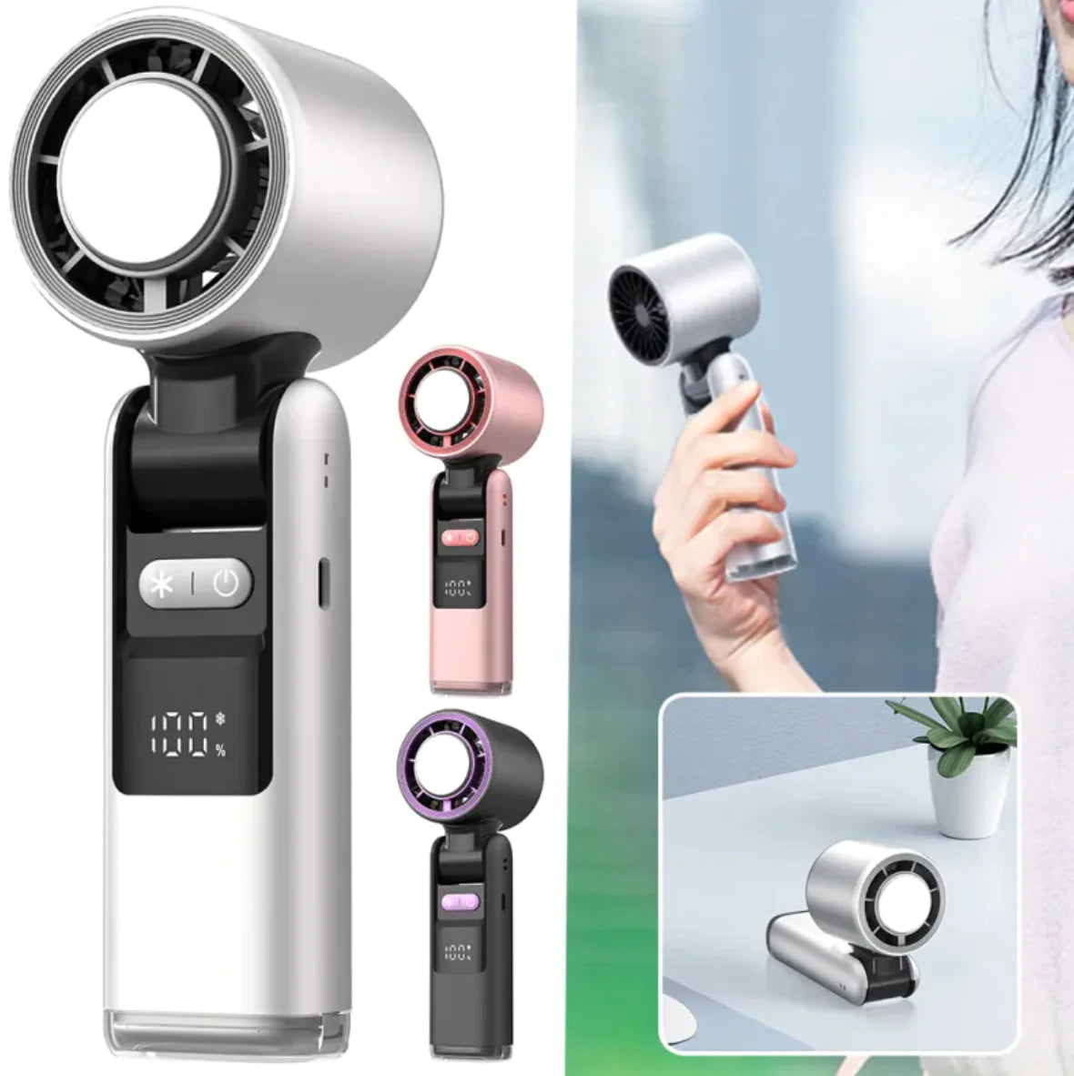 Mini ventilador turbo portátil USB