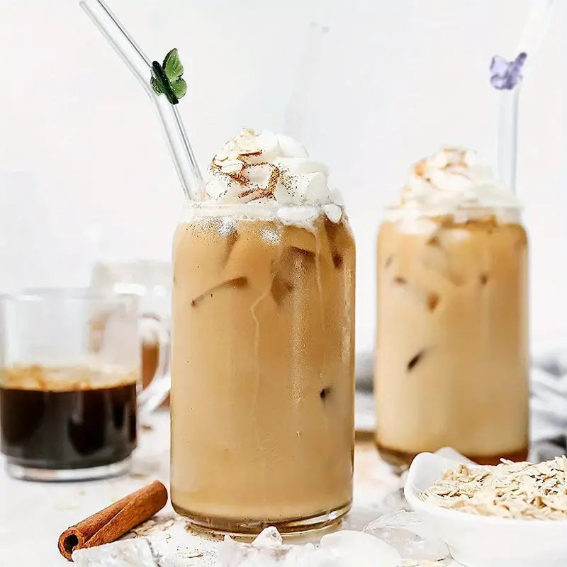 Reusable glass straw