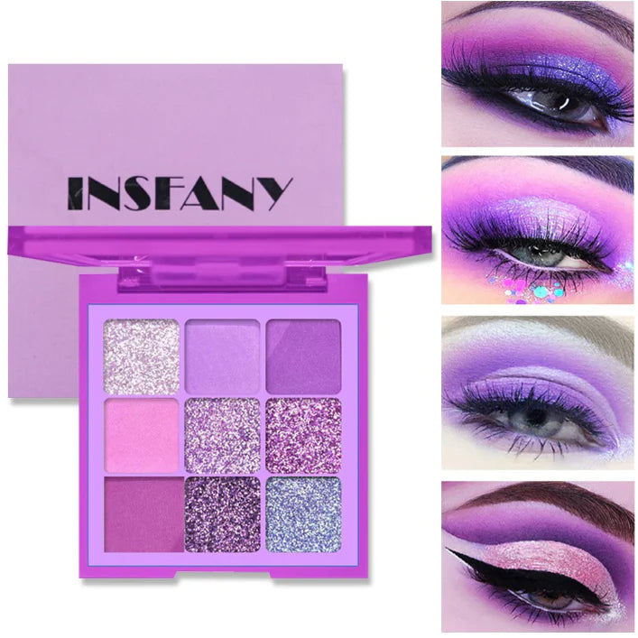 Paleta de sombras de ojos INSFANY de 9 tonos - Erlif