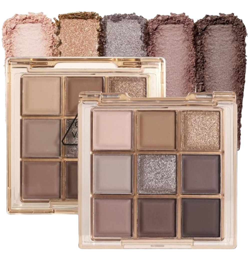 Mini paleta de sombras de ojos brillantes