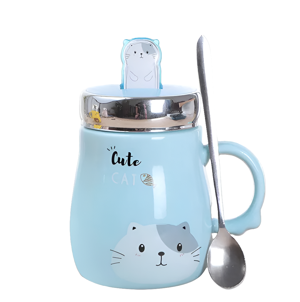 Taza de cerámica con tapa