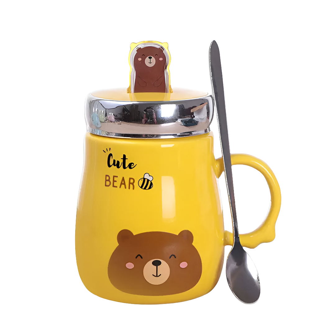 Taza de cerámica con tapa