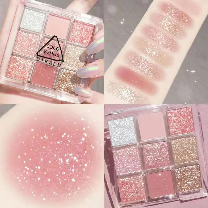 Mini paleta de sombras de ojos brillantes