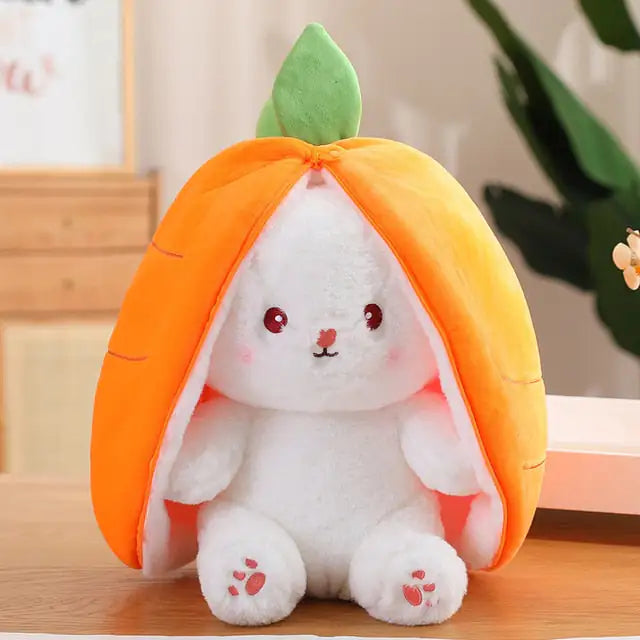 Peluche de conejo de zanahoria y fresa