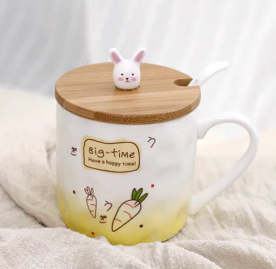 Taza de cerámica con diseño de gato