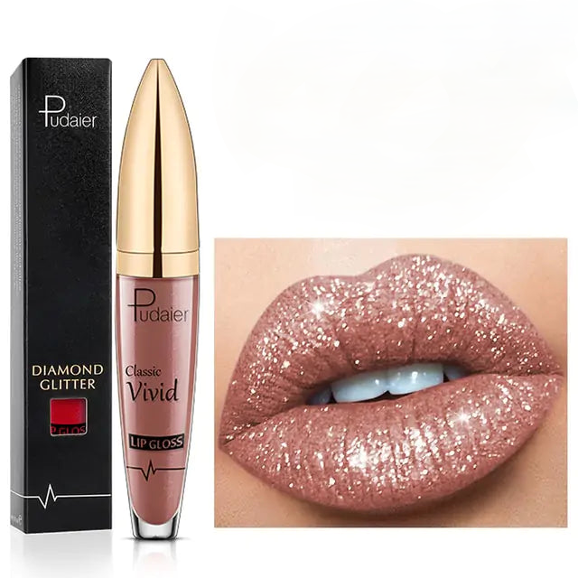 Brillo labial brillante de larga duración