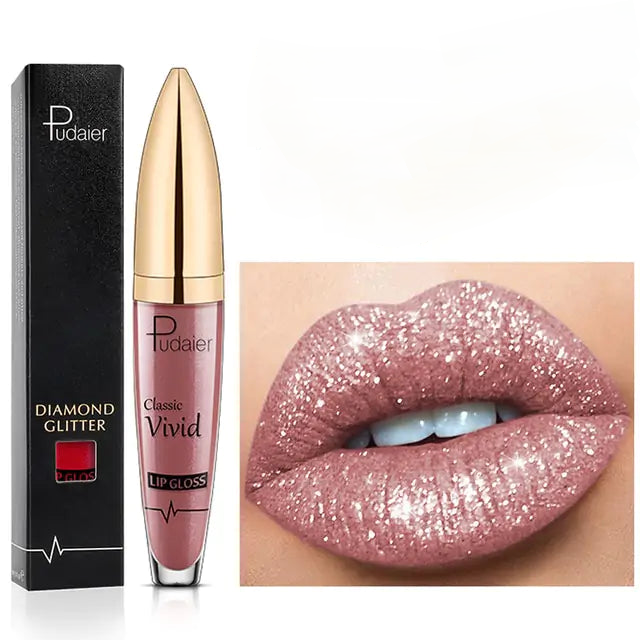 Brillo labial brillante de larga duración