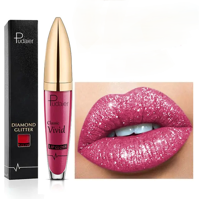 Brillo labial brillante de larga duración