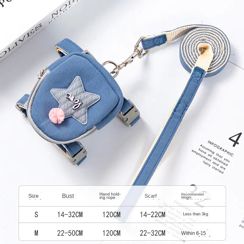 Arnés con bolsa para mascotas