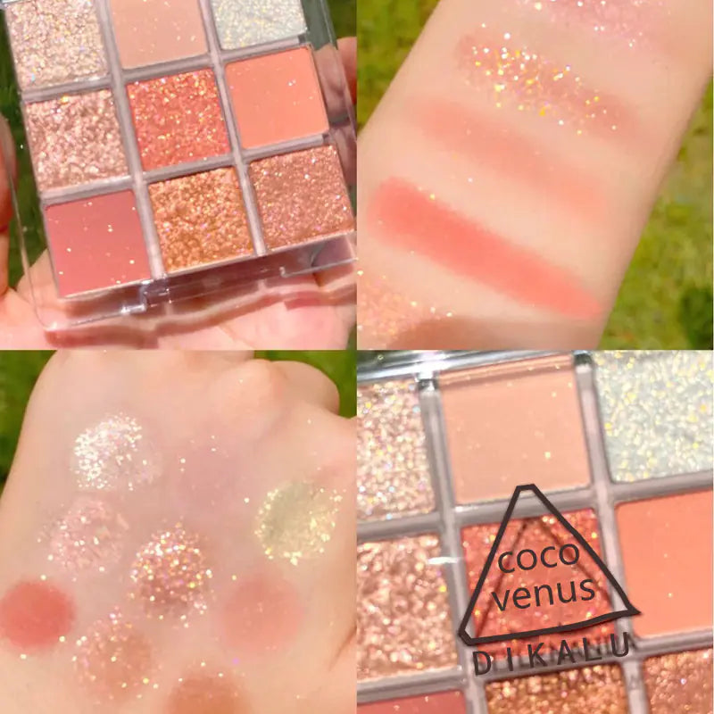 Mini paleta de sombras de ojos brillantes