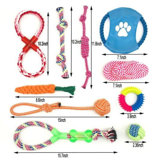 Set de juguetes de cuerda para perros