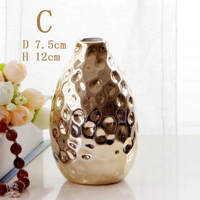 Golden decorative vase