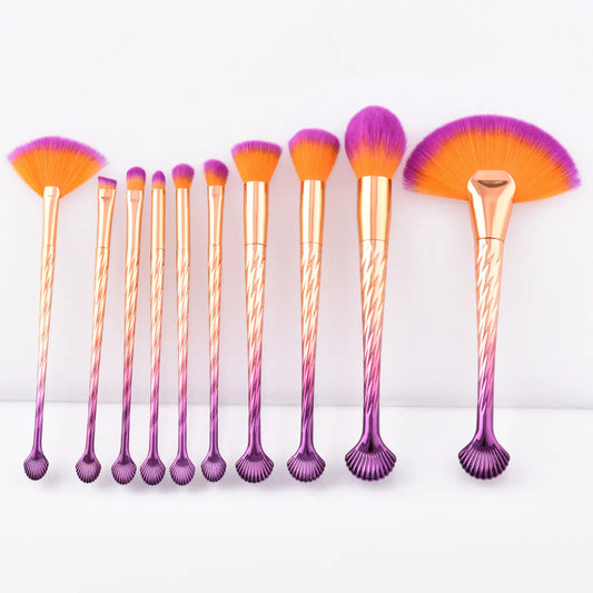 Brochas de maquillaje sirena