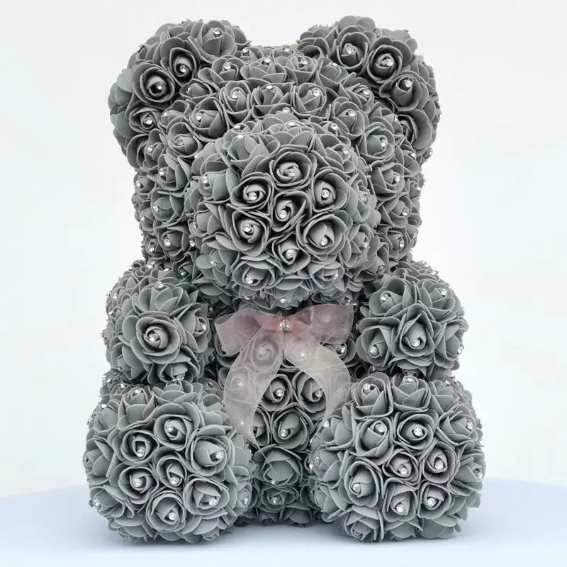 Rose bear with glitter