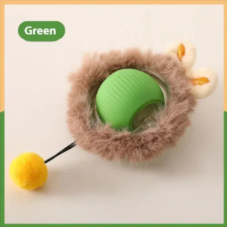 Pelota con forro de peluche para gatos