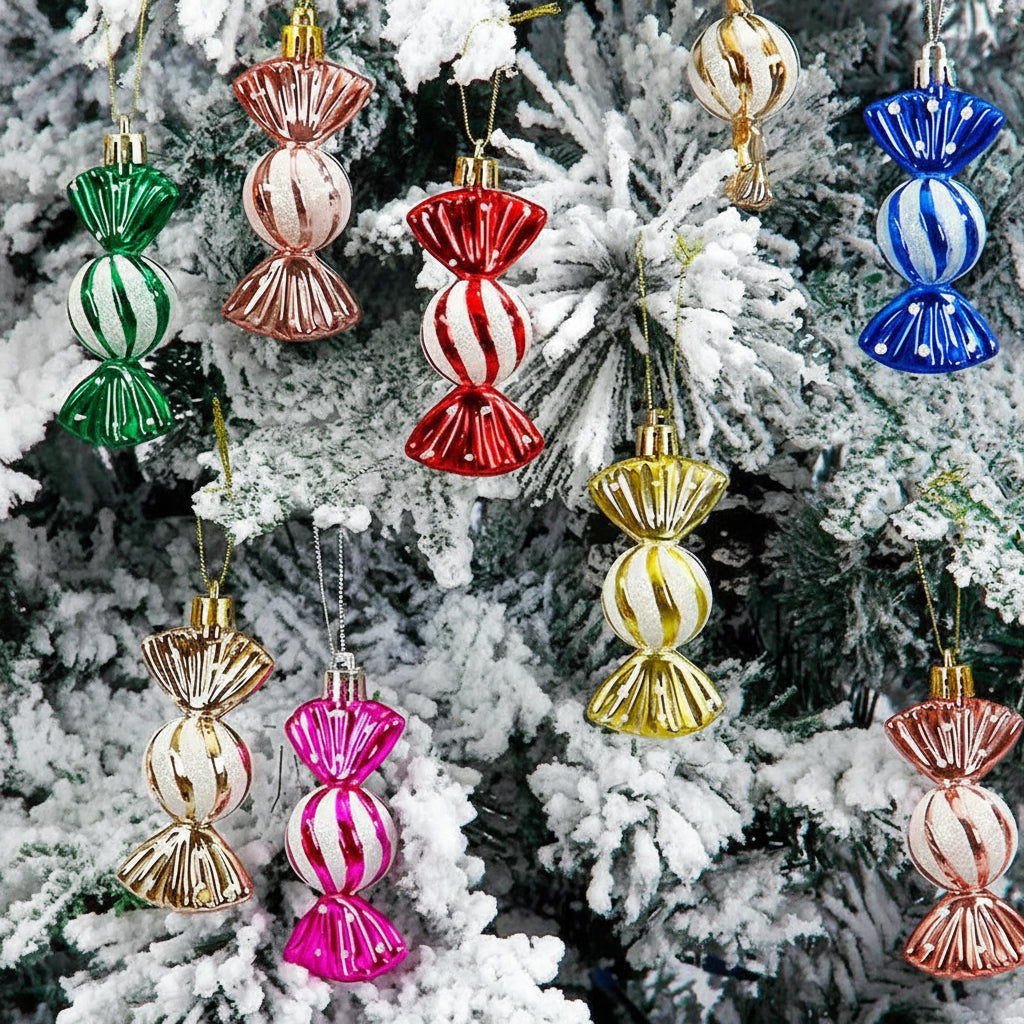 Adornos navideños de caramelo - Erlif 