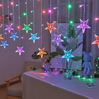 Cortina de luces LED copos de nieve - Erlif 