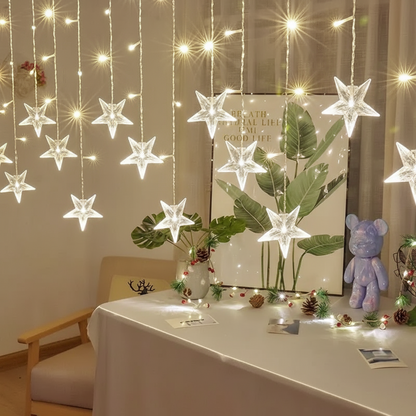 Cortina de luces LED copos de nieve - Erlif 