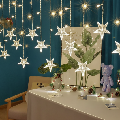 Cortina de luces LED copos de nieve - Erlif 