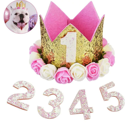 Diadema de cumpleaños para mascotas - Erlif 