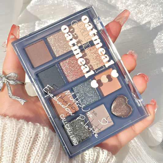 Paleta de sombras de ojos mate y brillantes