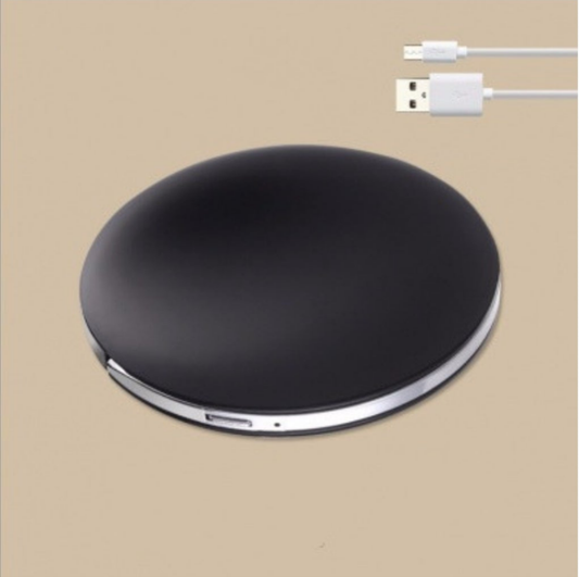 Espejo de maquillaje LED recargable