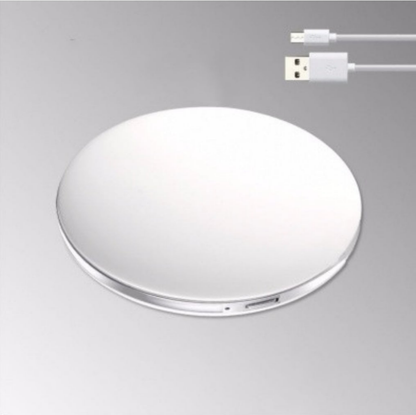 Espejo de maquillaje LED recargable
