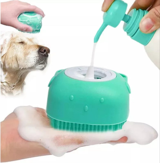Cepillo masajeador de baño para mascotas