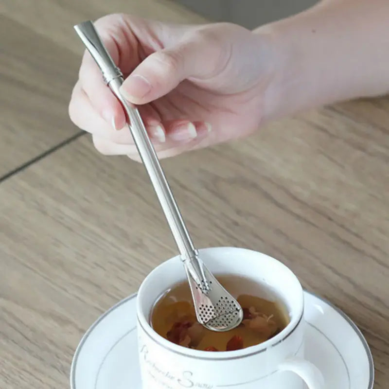 Reusable stainless steel straw