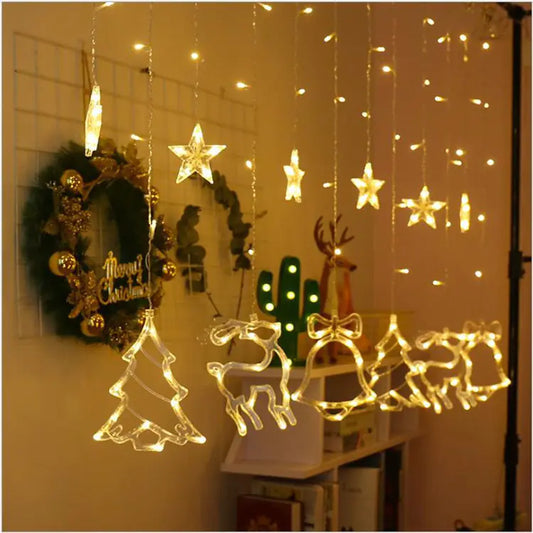 Luces con figuras navideñas - Erlif 