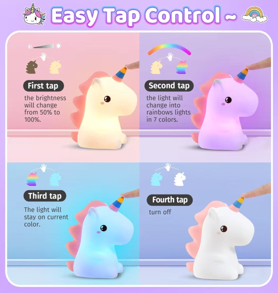 Luz de noche LED de unicornio - Erlif 