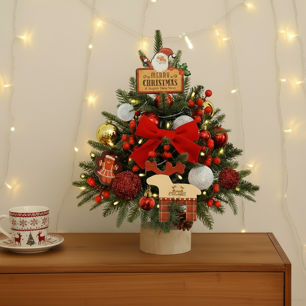 Mini árbol de navidad decorativo - Erlif 